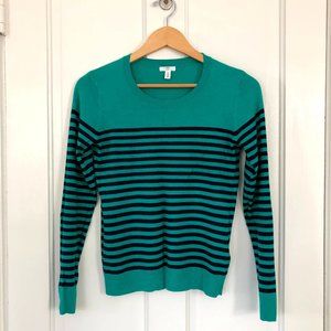 BP teal and navy striped sweater size XS